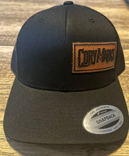 Load image into Gallery viewer, Cory Marks Leather Logo SNAPBACK
